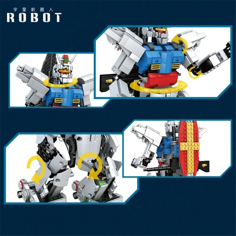 Building Blocks Tech RC MOC Motorized RX78 Robot Bricks Toys 15024 - 4