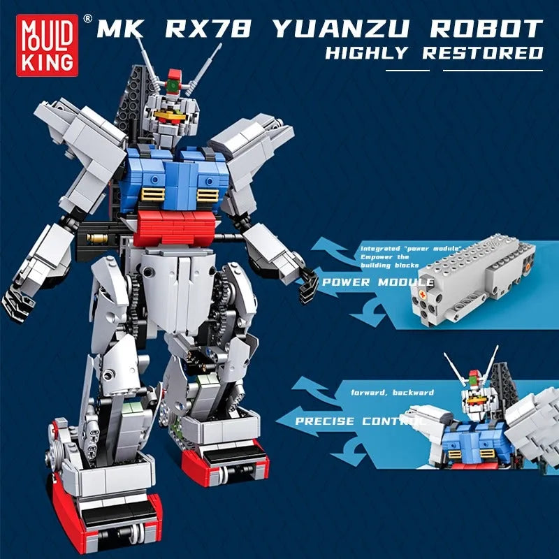 Building Blocks Tech RC MOC Motorized RX78 Robot Bricks Toys 15024 - 3