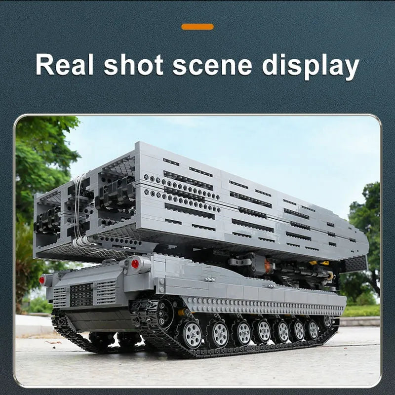 Tech RC Motorized Armored Bridge Layer Structure Car Bricks Toy