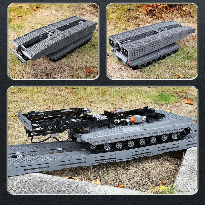 Building Blocks Tech RC Motorized Armored Bridge Layer Structure Car Bricks Toy - 14