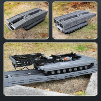 Thumbnail for Building Blocks Tech RC Motorized Armored Bridge Layer Structure Car Bricks Toy Construction Set Toys - 14