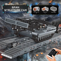 Thumbnail for Building Blocks Tech RC Motorized Armored Bridge Layer Structure Car Bricks Toy - 2