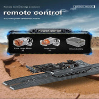 Thumbnail for Building Blocks Tech RC Motorized Armored Bridge Layer Structure Car Bricks Toy Construction Set Toys - 4