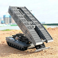 Thumbnail for Building Blocks Tech RC Motorized Armored Bridge Layer Structure Car Bricks Toy - 16