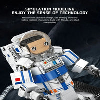 Thumbnail for Building Blocks Tech RC Motorized Astronaut Boy Robot Kids Bricks Toy 13136 - 3
