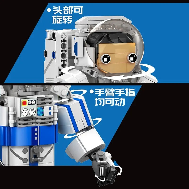 Building Blocks Tech RC Motorized Astronaut Boy Robot Kids Bricks Toy 13136 - 10