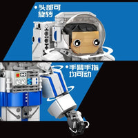 Thumbnail for Building Blocks Tech RC Motorized Astronaut Boy Robot Kids Bricks Toy 13136 - 10