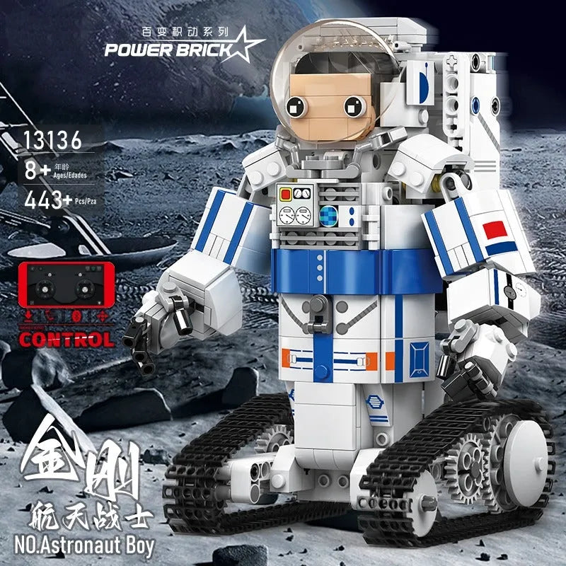 Building Blocks Tech RC Motorized Astronaut Boy Robot Kids Bricks Toy 13136 - 4