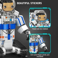 Thumbnail for Building Blocks Tech RC Motorized Astronaut Boy Robot Kids Bricks Toy 13136 - 6