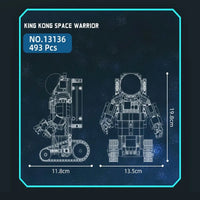 Thumbnail for Building Blocks Tech RC Motorized Astronaut Boy Robot Kids Bricks Toy 13136 - 7