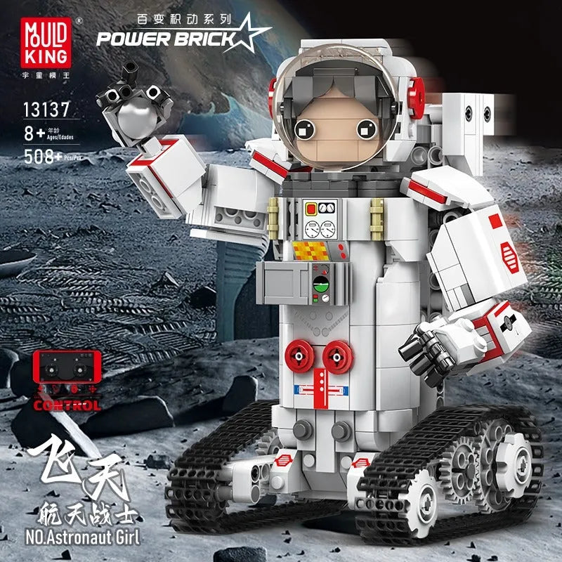 Building Blocks Tech RC Motorized Astronaut Girl Robot Kids Bricks Toy 13137 - 2