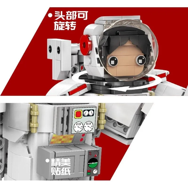 Building Blocks Tech RC Motorized Astronaut Girl Robot Kids Bricks Toy 13137 - 4
