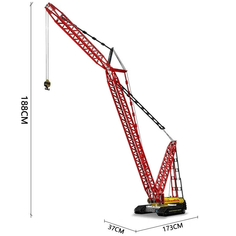Building Blocks Technical MOC RC APP City Crawler Crane Bricks Toy 17015 - 7
