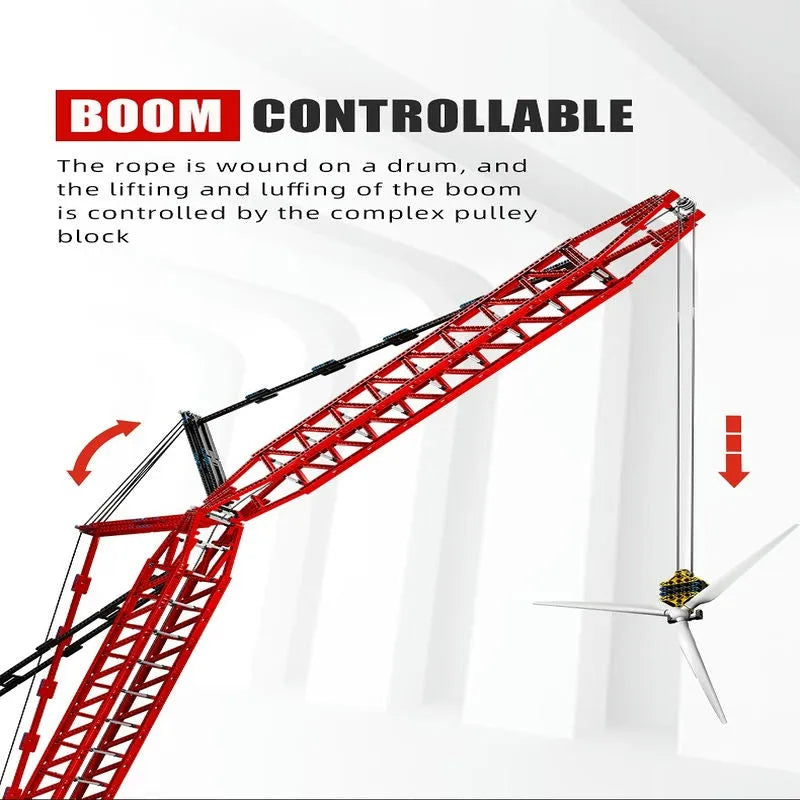 Building Blocks Technical MOC RC APP City Crawler Crane Bricks Toy 17015 - 12