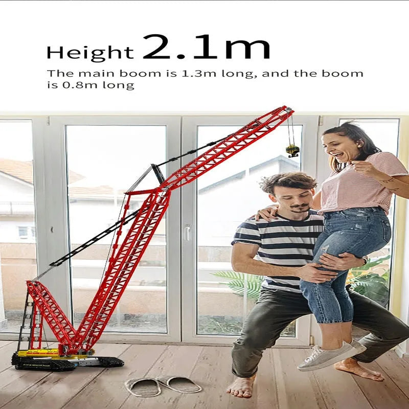 Building Blocks Technical MOC RC APP City Crawler Crane Bricks Toy 17015 - 15