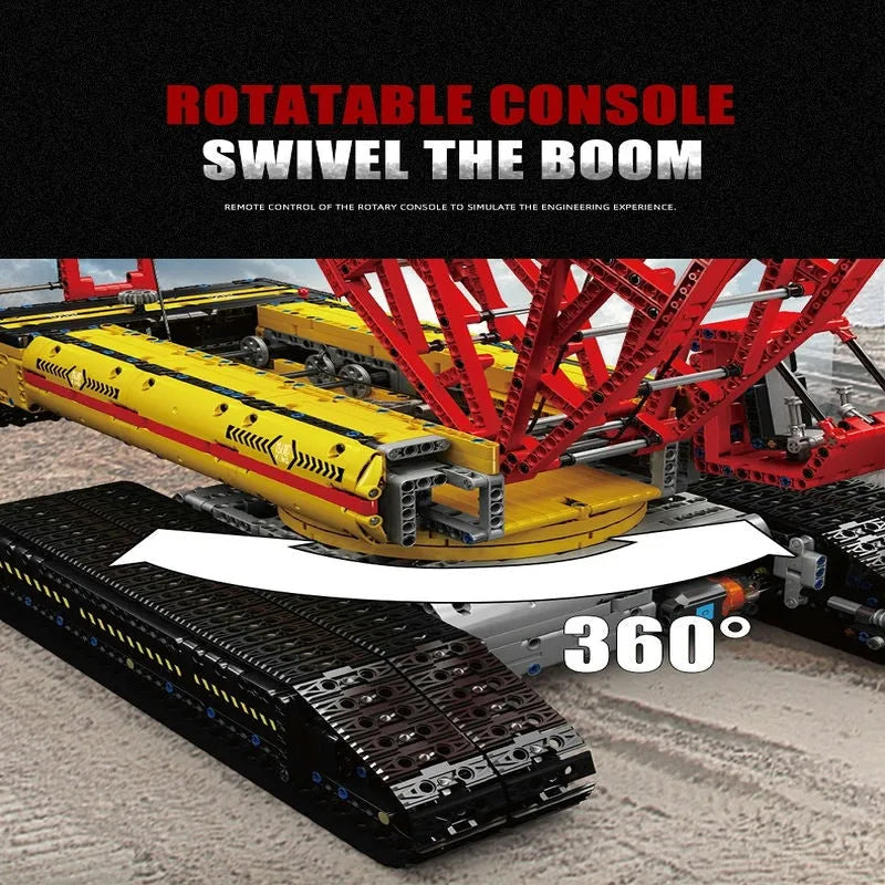 Building Blocks Technical MOC RC APP City Crawler Crane Bricks Toy 17015 - 13