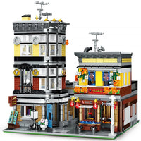 Thumbnail for Building Blocks Building Blocks City Street MOC Sushi Bar House Bricks Toys Construction Set Toys - 7