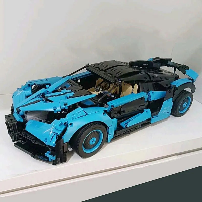 Building Blocks MOC Tech Bugatti Bolide Sports Car Bricks Toys - 12