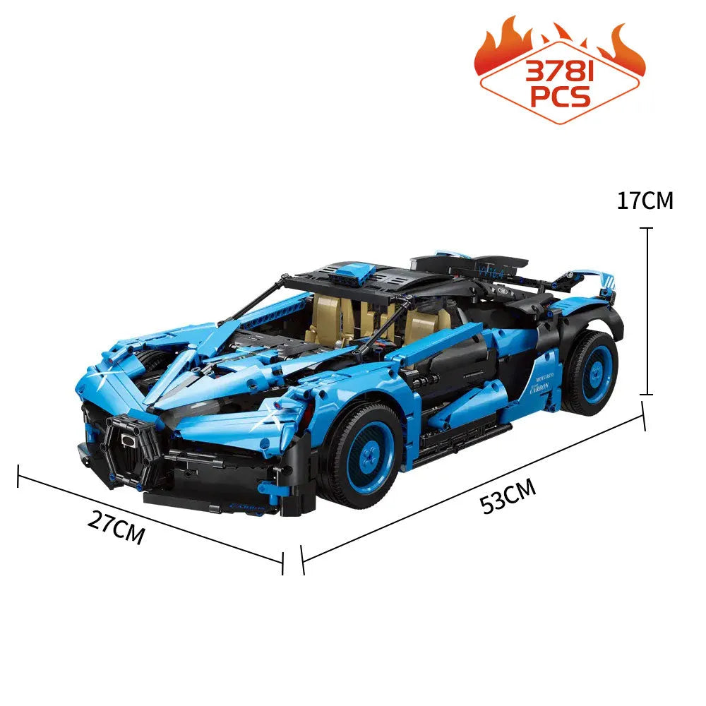 Building Blocks MOC Tech Bugatti Bolide Sports Car Bricks Toys - 8