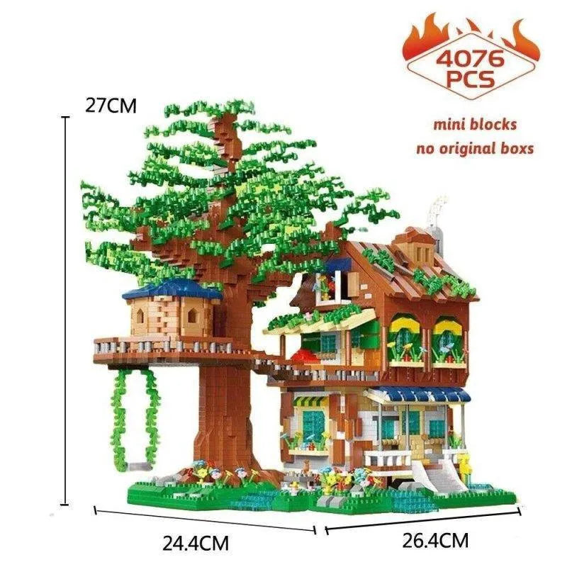 Building Blocks Idea Expert MOC Morning Tree House MINI Bricks Toys - 2