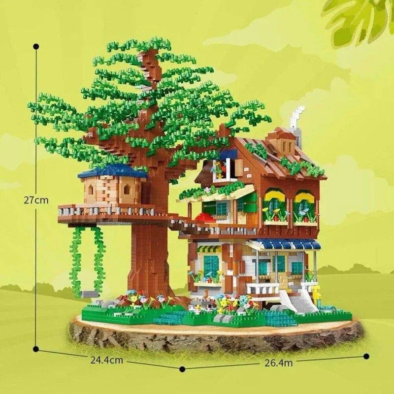 Building Blocks Idea Expert MOC Morning Tree House MINI Bricks Toys - 3