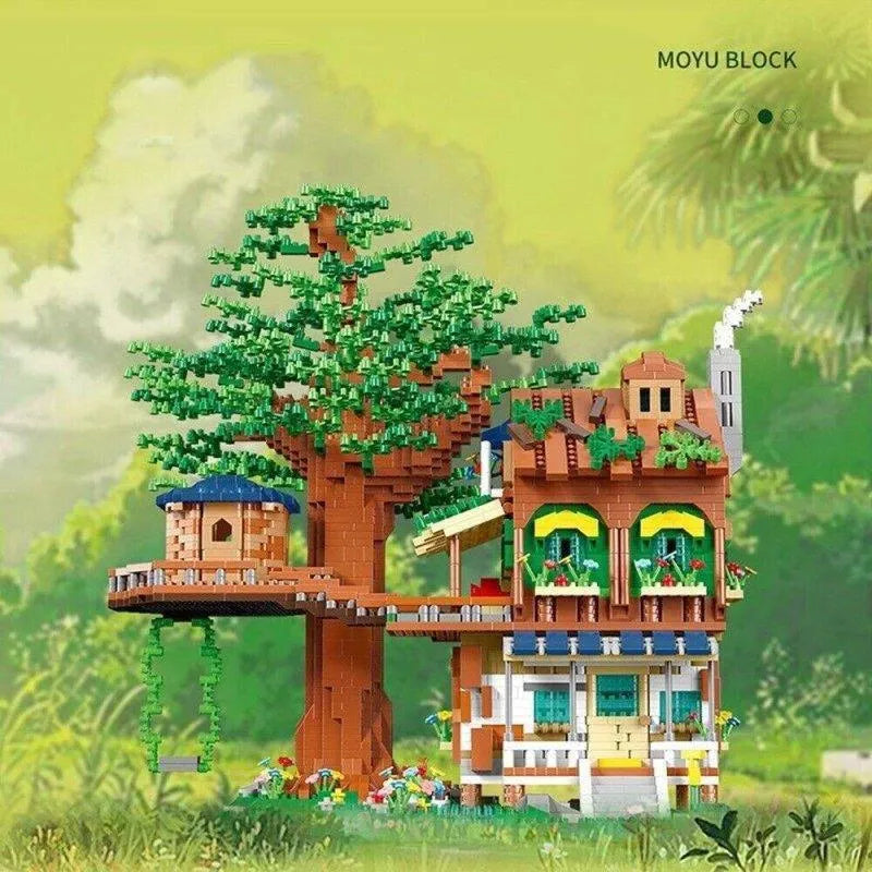 Building Blocks Idea Expert MOC Morning Tree House MINI Bricks Toys - 4