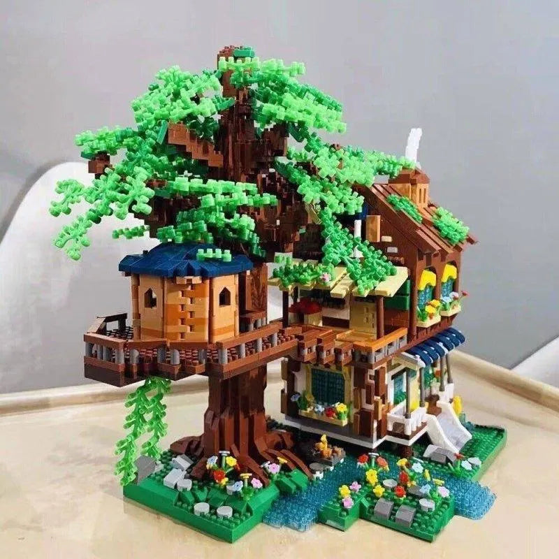 Building Blocks Idea Expert MOC Morning Tree House MINI Bricks Toys - 9