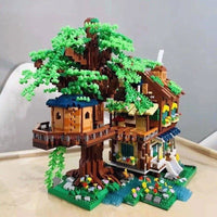 Thumbnail for Building Blocks Idea Expert MOC Morning Tree House MINI Bricks Toys - 9
