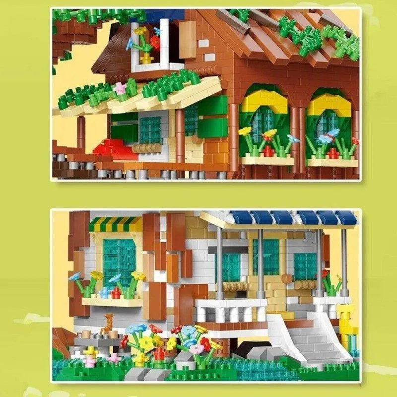 Building Blocks Idea Expert MOC Morning Tree House MINI Bricks Toys - 5