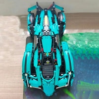 Thumbnail for Building Blocks MOC 88301B Roaring Speed Racing Sports Car Bricks Toy - 7