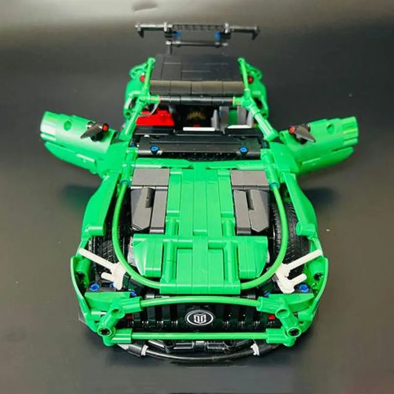 Building Blocks MOC 88302 Ares Green Racing Sports Car Bricks Toys Construction Set Toys - 8