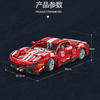 Thumbnail for Building Blocks MOC 88304 In The Name Of Speed Drift Sports Car Bricks Toy - 5