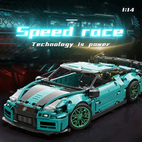 Thumbnail for Building Blocks MOC 88306 Ares Racing Super GTR Sports Car Bricks Toys Construction Set Toys - 2