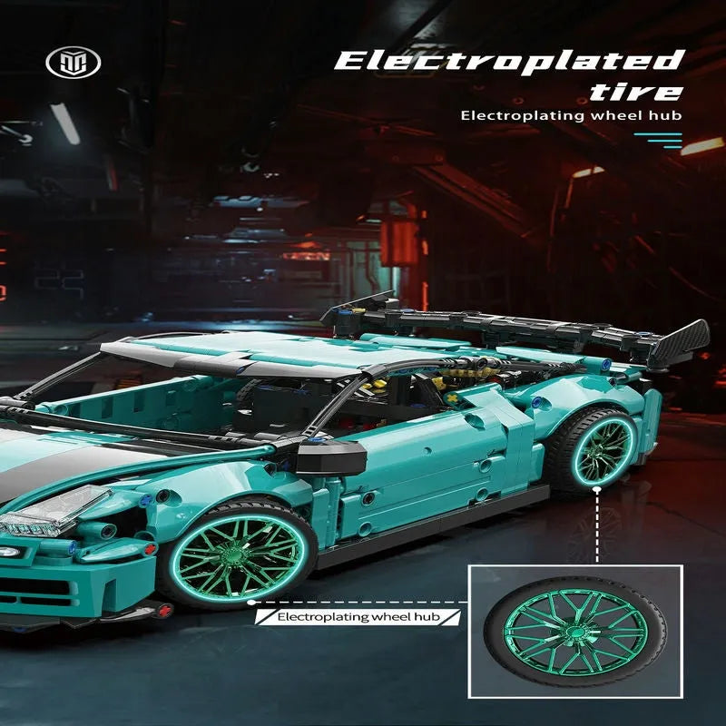 Building Blocks MOC 88306 Ares Racing Super GTR Sports Car Bricks Toys Construction Set Toys - 8