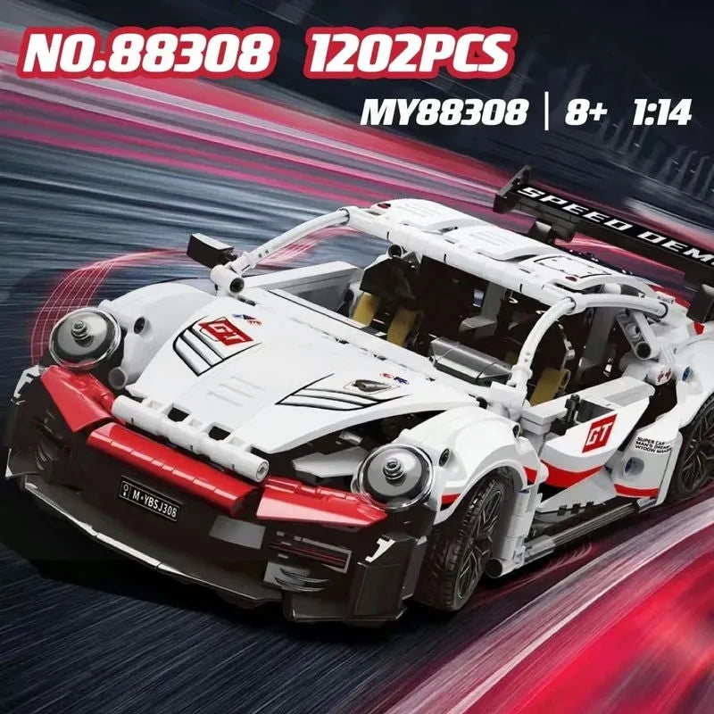 Building Blocks MOC 88308 Ares Racing Super RSR Sports Car Bricks Toys Construction Set Toys - 2