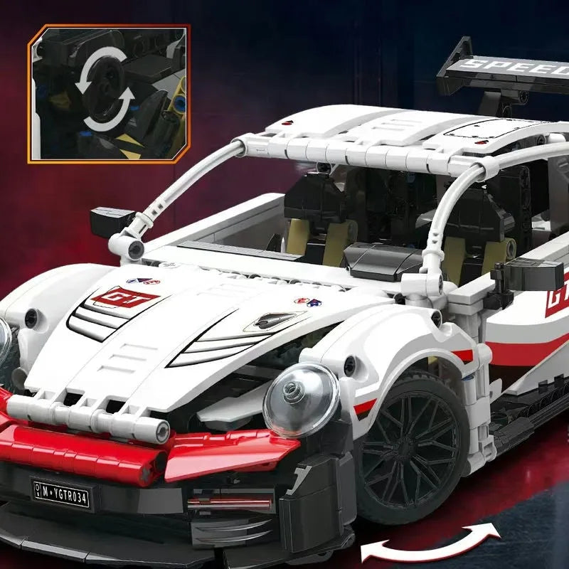Building Blocks MOC 88308 Ares Racing Super RSR Sports Car Bricks Toys Construction Set Toys - 3