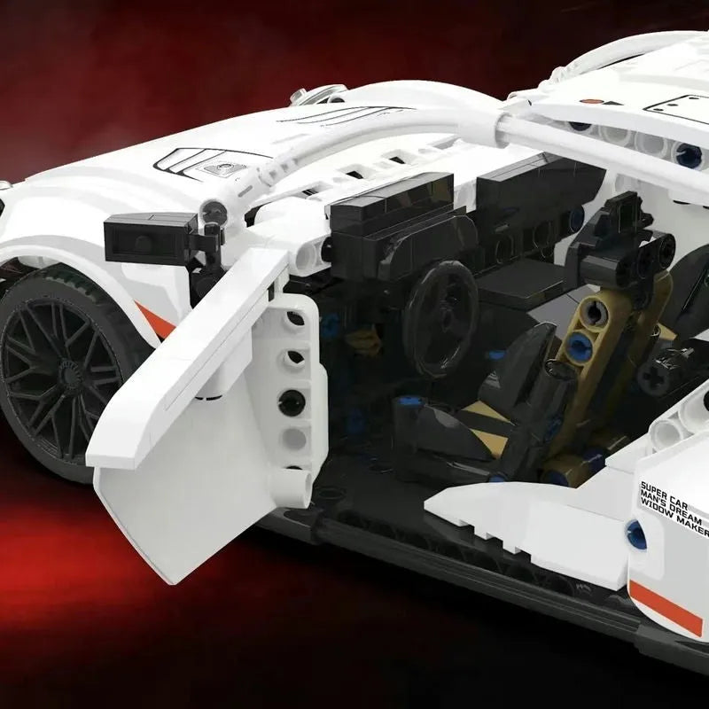 Building Blocks MOC 88308 Ares Racing Super RSR Sports Car Bricks Toys - 4