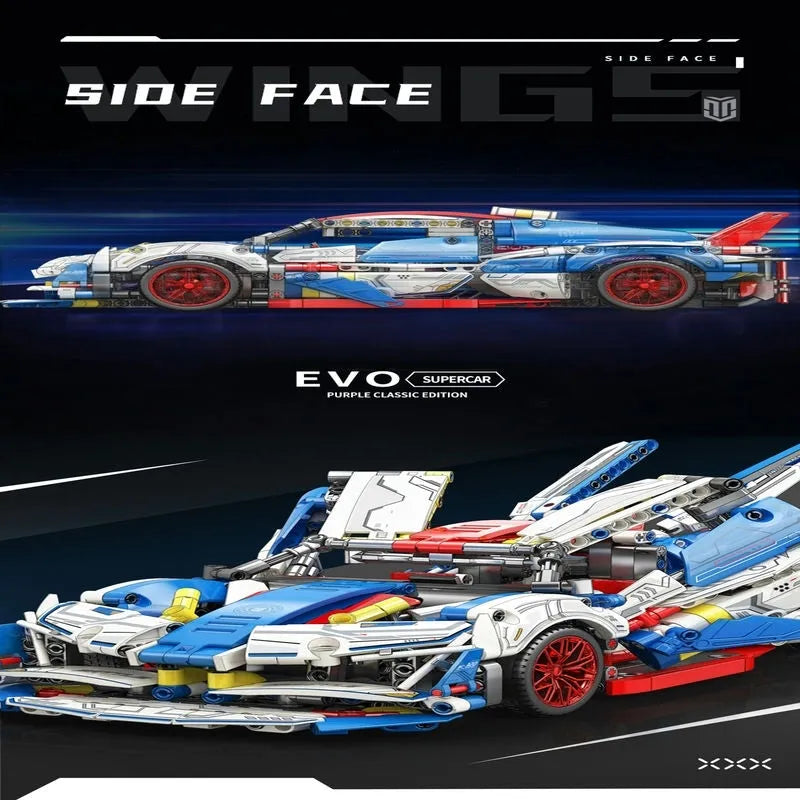 Building Blocks MOC 88320A Tech Apollo Project EVO Sports Racing Car Bricks Toy - 6