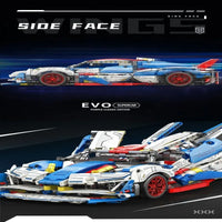 Thumbnail for Building Blocks MOC 88320A Tech Apollo Project EVO Sports Racing Car Bricks Toy - 6