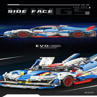 Thumbnail for Building Blocks MOC 88320A Tech Apollo Project EVO Sports Racing Car Bricks Toy Construction Set Toys - 6