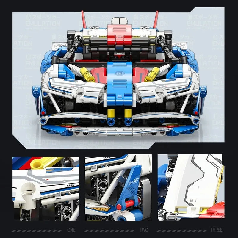 Building Blocks MOC 88320A Tech Apollo Project EVO Sports Racing Car Bricks Toy Construction Set Toys - 9