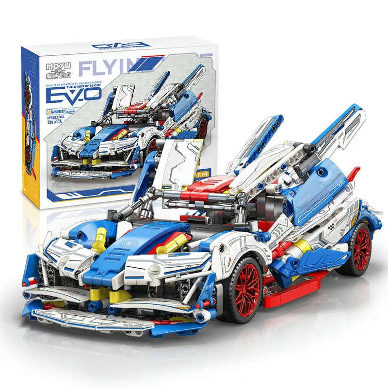 Building Blocks MOC 88320A Tech Apollo Project EVO Sports Racing Car Bricks Toy - 4