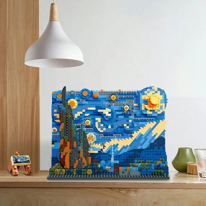 Building Blocks MOC 97042 Ideas 3D Starry Night MINI Bricks Kids Toys - 5