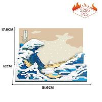 Thumbnail for Building Blocks MOC 97043 Art Great Kanagawa Wave MINI Bricks Toy Construction Set Toys - 1