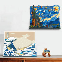 Thumbnail for Building Blocks MOC 97043 Art Great Kanagawa Wave MINI Bricks Toy Construction Set Toys - 5