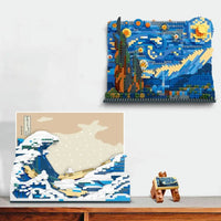 Thumbnail for Building Blocks MOC 97043 Art Great Kanagawa Wave MINI Bricks Toy - 5