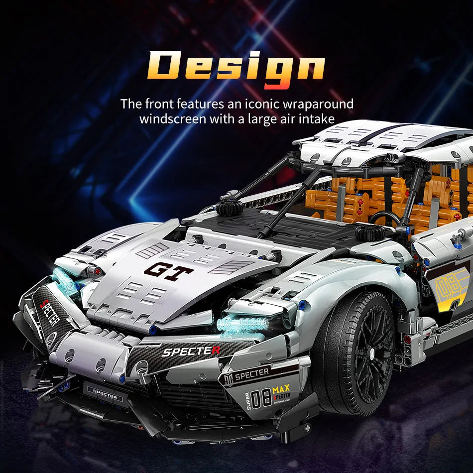 Building Blocks MOC Ares Drag Racing Supercar Bricks Toys MY88012 - 12