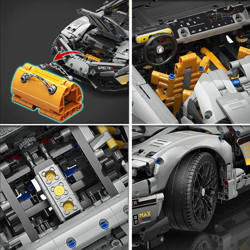 Building Blocks MOC Ares Drag Racing Supercar Bricks Toys MY88012 Construction Set Toys - 6