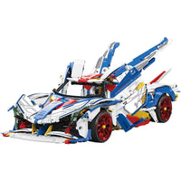 Thumbnail for Building Blocks MOC Concept EVO Racing Supercar Bricks Toy 88007A - 1