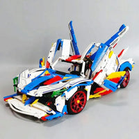 Thumbnail for Building Blocks MOC Concept EVO Racing Supercar Bricks Toy 88007A - 12